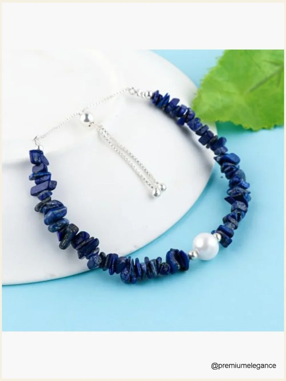 Natural Lapis Lazuli Jewelry Set - Necklace, Bracelet & Earrings, Silver